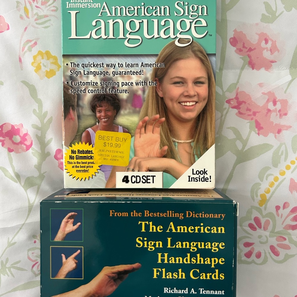American Sign Language Learning CD and Flash Card Set
